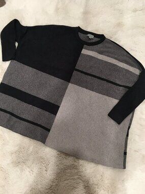 Joseph A Geometric Colorblock Pullover Sweater S